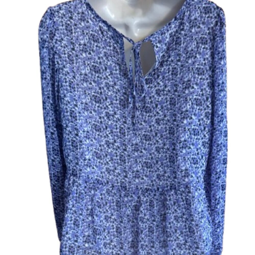 Loft floral flirty puff shoulders. Size S (A34) - Picture 2 of 5